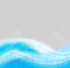 light blue background with abstract shapes
