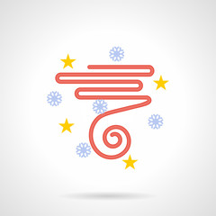 Party flat color vector icon