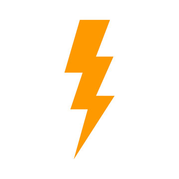 Lightning bolt expertise flat icon for apps and websites