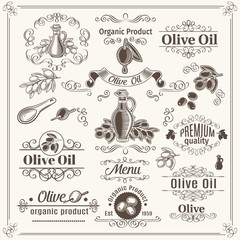 Vintage elements and page decoration.  Design Olive Oil.
