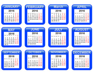 Calendar for 2016