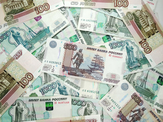 Fototapeta na wymiar russian cash money as background