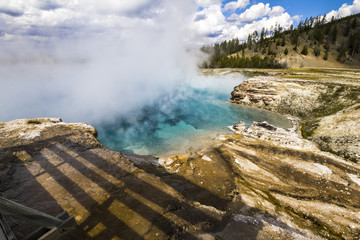 Beautiful Geysir landscape of Yellowstone