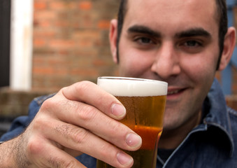 Man with beer