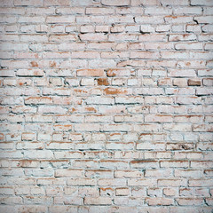 Bricks painted white, vignette,.