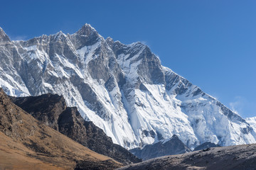 Lhotse mountain peak, Everest region - obrazy, fototapety, plakaty