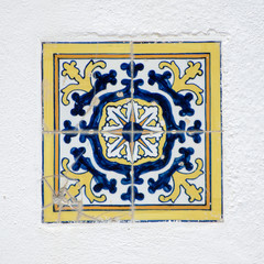 Traditional Portuguese glazed tiles