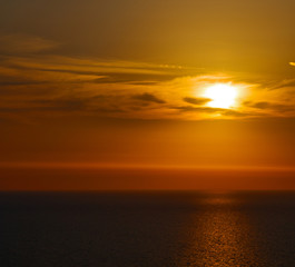 Fototapeta na wymiar in santorini greece sunset and the sky mediterranean red sea
