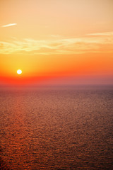 in santorini    greece sunset and the sky mediterranean red sea