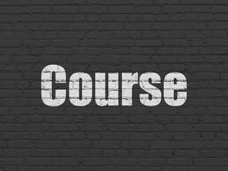 Obraz premium Learning concept: Course on wall background