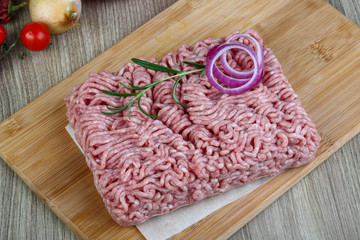 Raw minced pork meat