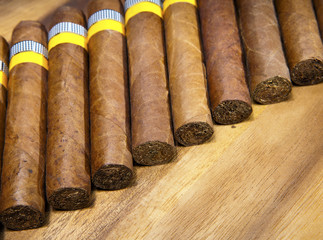 The Cuban cigars, hand made