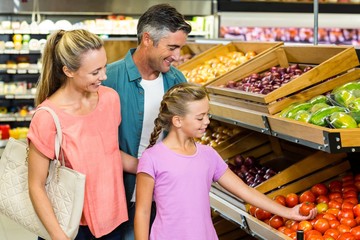 Young family doing some shopping