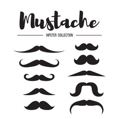 Mustache hipster collection