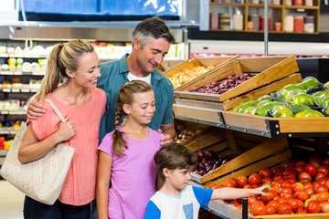 Young family doing some shopping