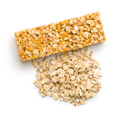 muesli bar and oat flakes