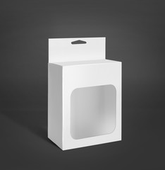 White Product Package Box With Window