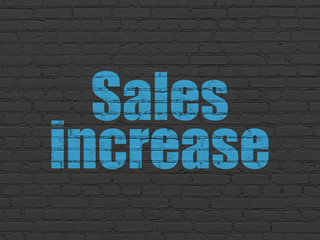 Obraz premium Advertising concept: Sales Increase on wall background