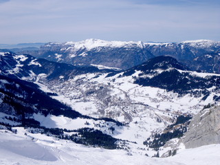 Naklejka premium La Clusaz depuis la Balme