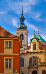 Fototapeta na wymiar Prague, vieille ville, église Saint Sauveur 