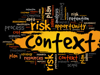 Context word cloud, business concept