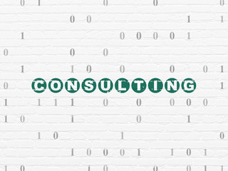 Business concept: Consulting on wall background