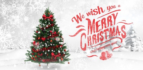 Composite image of christmas greeting