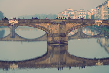 Floating bridge Florence faded