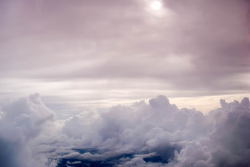 Obraz premium Skyline View above the Clouds from air plane