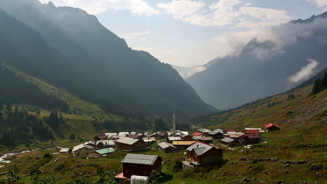 Time Lapse footage of Elevit Valley in Black Sea (Karadeniz ) Region of Turkey
