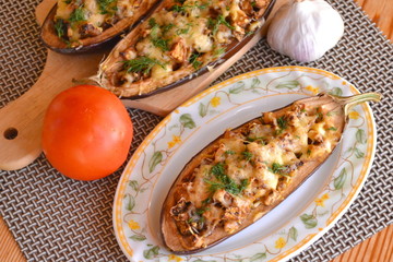 Stuffed Eggplant oven baked