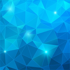 Obraz premium Geometric blue background with triangle