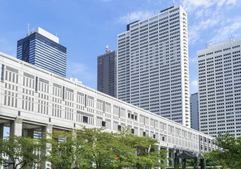 Obraz na płótnie Canvas 新宿副都心の高層ビル街