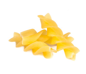 Fototapeta premium Raw spiral macaroni on isolate