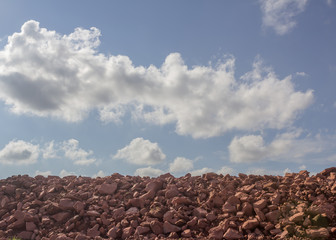 Pile of construction stone