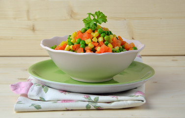 Healthy steamed vegetables