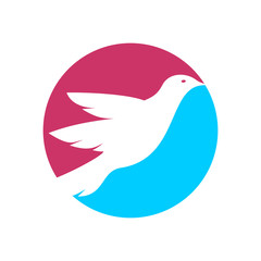 Dove Silhouette Circle