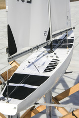 Naklejka premium RC sailing yachts at Forum Port, Barcelona