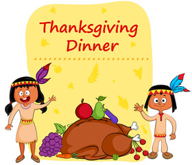 Happy Thanksgiving holiday greeting card