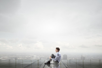 Businessman in isolation