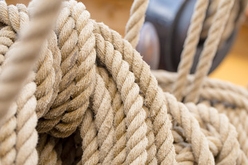 Fototapeta na wymiar Sailing Ropes
