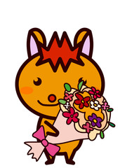 花束と動物シリーズ