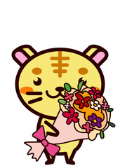 花束と動物シリーズ