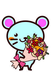 花束と動物シリーズ