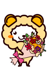 花束と動物シリーズ