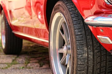 Obraz premium American Cars and Bikes