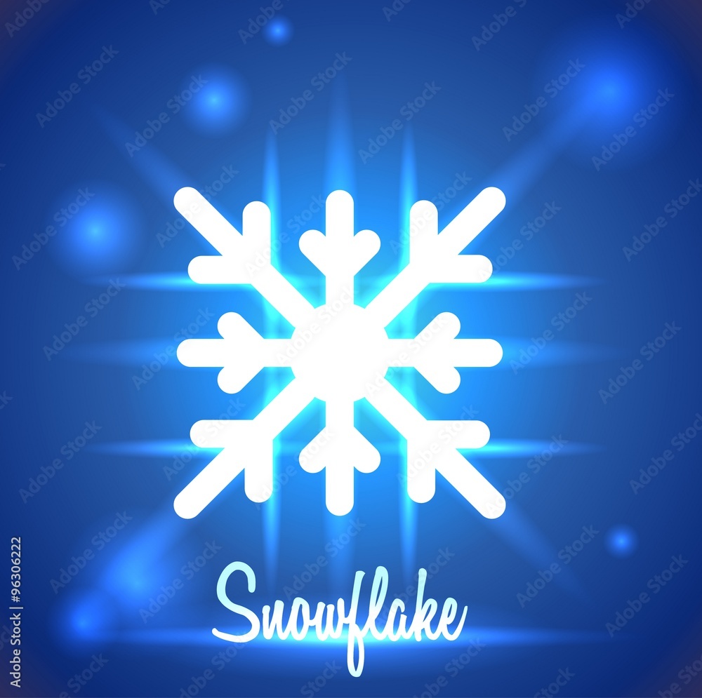 Poster vector background with abstract snowflake icon