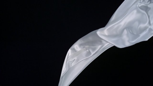Flowing white cloth shooting with high speed camera, phantom flex.