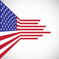 Creative American Flag, red arrows, vector