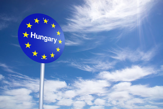 Hungary Border Sign